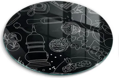 Produktbild von Glasschneideplatte - Herdabdeckplatte - fi40 cm -Schneidebrett - Spritzschutz - Küchenzubehör