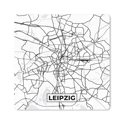 Produktbild von MuchoWow® Mauspad Mousepad Leipzig - Karte - Stadtplan 20x20 cm - Mousepads - Maus Mat - Pad - Mausunterlage - Desk Mat - Bureauartikeln