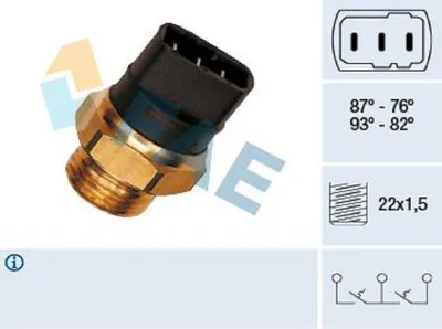 Produktbild von FAE 37950 Temperaturschalter Kühlerlüfter Thermoschalter für VW Transporter IV Bus (70B, 70C, 7DB, 7DK, 70J, 70K, 7DC, 7DJ) TRANSPORTER III Bus