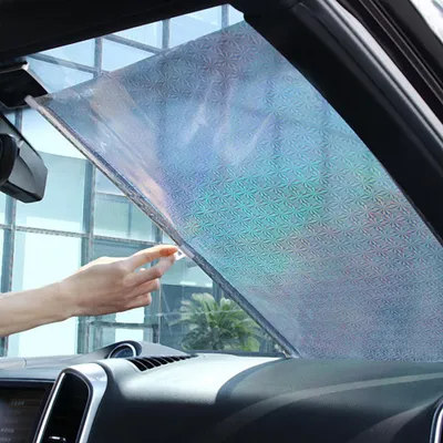 Immagine prodotto di Protezione solare a scomparsa automatica per il parabrezza, blocco UV, protezione solare per l'automobile
