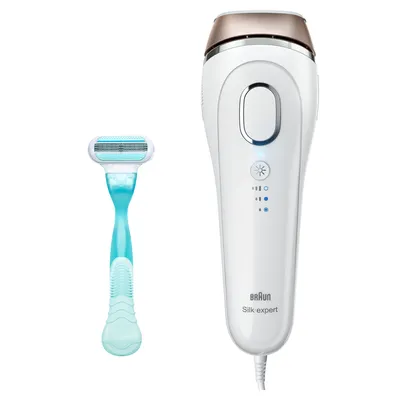 Produktbild von Braun Silk- expert IPL BD 5001 – Permanente sichtbare Haarentfernung für zu Hause für Körper & Gesicht + Gillette Venus Rasierer