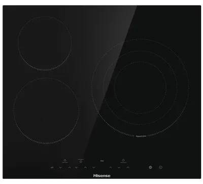 Image de Table de cuisson vitrocéramique 60cm 3 feux 5700w noir - Hisense - E6332BSCE -