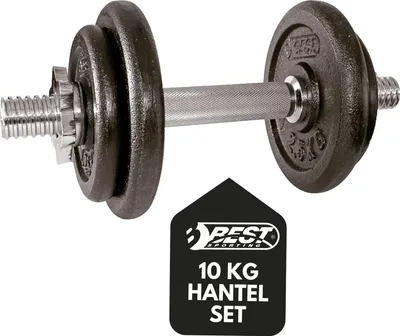 Produktbild von Best Sporting Hantelset Kurzhantel Hanteln 10 kg aus Gusseisen | Hantel verstellbar für Männer und Frauen | Für Dein Workout und Fitnesstraining Zuhause | Adjustable Dumbbell Set