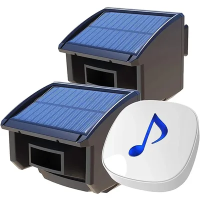 Produktbild von Bewegungsmelder, solarbetrieben, drahtlose Übertragung, KIT2, EU-Stecker