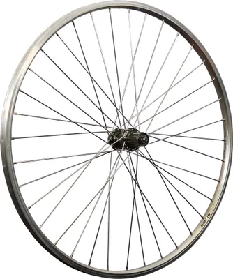 Produktbild von 28 Zoll Hinterrad Yak19 Hohlkammerfelge Shimano Cues FH-QC300 Nabe Disc / V-Brake silber