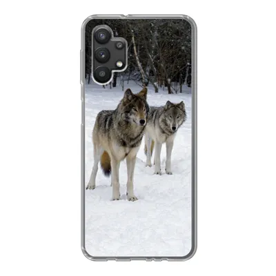 Produktbild von MuchoWow® Handyhülle Schutzhülle Hülle für Samsung Galaxy A32 5G Wolf - Schnee - Kanada Silikon Softcase Handy Hülle - Softcase