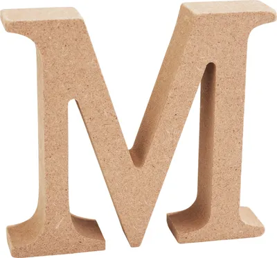 Produktbild von VBS MDF Buchstaben 8 cm hoch 1.5 cm stark ideal für Bastelprojekte Buchstabe "M"