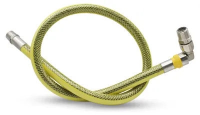 Gasaanschlussleitung 1,5 m Edelstahl mit Ventil 1/2"