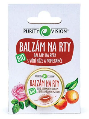Obrázek produktu pro Pečující BIO balzám na rty s vůní růže a pomeranče 12 ml