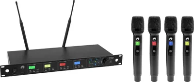 Produktbild von OMNITRONIC UHF-604 4-Kanal Funkmikrofon-System 520-554 MHz