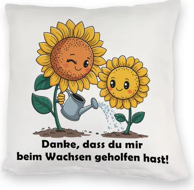 Produktbild von Danke - Sonnenblumen Kuschelkissen