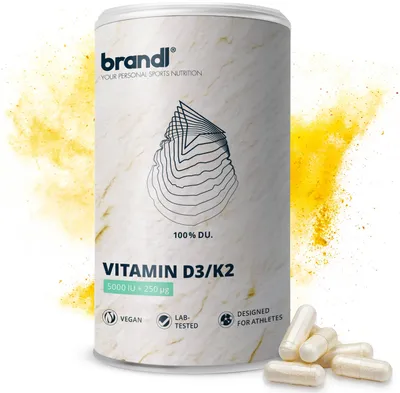 Produktbild von brandl® Vitamin D3 K2 hochdosiert | Vegane Premium Kapseln | D3K2 | Hergestellt in DE