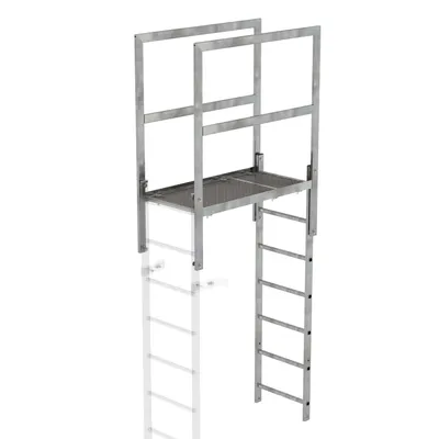 Produktbild von Günzburger Steigtechnik Attika-Überstieg Stahl verzinkt Länge 1.200mm - 063183