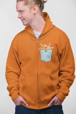 Produktbild von D&B Uni Hoodie ZIPPO00029 Sea Star Orange-Größe 2XL