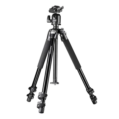 Image de Mantona Trépied photo Basic Scout Max Makro II - 90 x 90 x 615 mm - Hauteur de travail 153 cm max. / Charge 6 kg max. - avec Tête sphérique - 2e Colonne centrale et réversible - Pied Lumière Voyage
