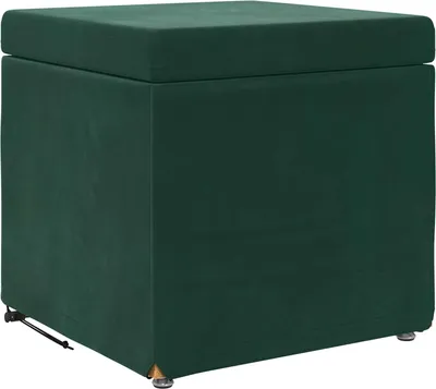 Produktbild von vidaXL Hocker Dunkelgrün 41 x 41 x 40 cm Samt und Engineering Holz