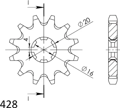 Zdjęcie produktu dla Ritzel Supersprox 428 - 12Z CST-1263:11