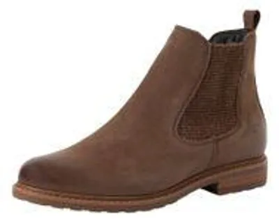 Obrázek produktu pro Dámské elegantní kotníkové boty Chelsea značky Tamaris, model 1-25056-41, hnědé