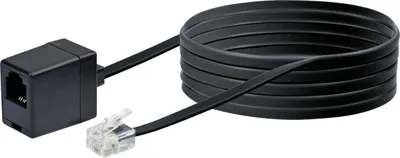 Produktbild von Schwaiger 10m RJ-11 - RJ-11, 10 m, RJ-11, RJ-11, Schwarz, Männlich, Weiblich