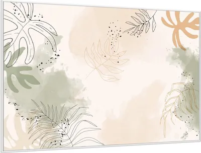 Produktbild von Wallario Wandbild Botanisches Aquarell, Größe: 61 x 91,50 cm, Poster mit weißem Aluminiumrahmen