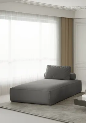 Produktbild von Chaiselongue Sezlong Liege CELES in Stoff Scala Graphitgrau