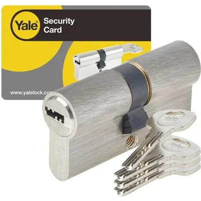 Obrázek produktu pro YALE Spouštěcí zámková vložka - Pro vnější / vstupní dveře - 6 kolíků - 4 klíče - 40 x 45 mm