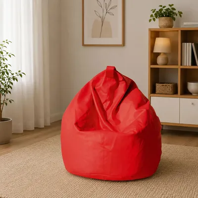 Image de Pouf élégant Dmora, couleur rouge, dimensions 80 x 120 x 80 cm