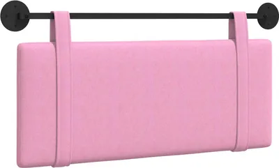 Image de Tête de lit suspendue en tissu rose vidaXL