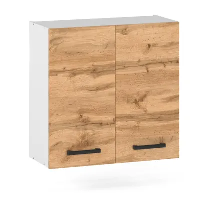 Produktbild von ULWEHOME | Hängeschrank 60 cm Eiche Wotan, Küchenoberschrank mit 2 Türen, Wandschrank Küche, Küchenschrank wandhängend