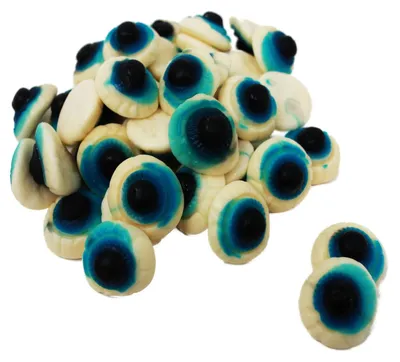 Produktbild Fruchtgummi Augen mit sahnig süßem Sahne Erdbeere Geschmack 300g