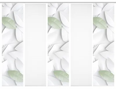 Produktbild von HOME in green LISON Schiebegardine  recyceltes Polyester, 245x60 cm, Blättermotiv