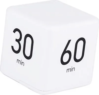 Obrázek produktu pro Přenosný časovač Cube Timer Digitální kuchyňský časovač Odpočítávání Alarm 15-20-30-60 minut Flip Timing s digitálním displejem Time Management pro studium Sport Vaření Hry Kancelář