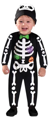Zdjęcie produktu dla Kostium mini szkieletu na Halloween dla dzieci