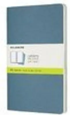 Image de Moleskine Cahier Blanko, Large, A5, couverture cartonnée, lot de 3, Bleu vif