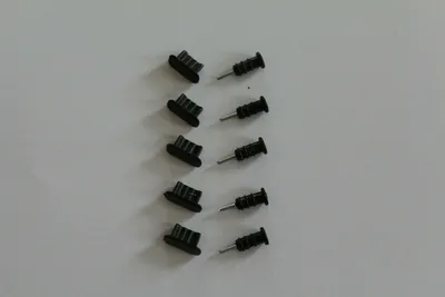 Immagine prodotto di 10x Protezione antipolvere per Apple iPhone 5/6 tappi di protezione antipolvere in silicone nero