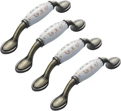 Productafbeelding van Keramische Meubelhandgrepen en Deurknoppen - Set van 4 - 128 mm Boorgatafstand