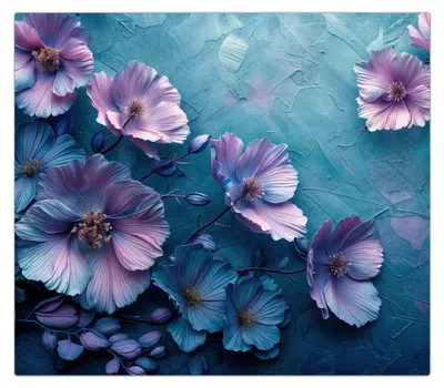 Produktbild von Spritzschutz Herdabdeckplatte Schneidebrett aus Glas Blumenmuster 1-Teilig (60x52cm)