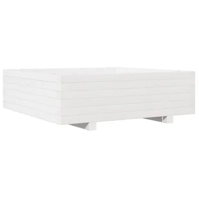 Obrázek produktu pro vidaXL květináč bílý 80x80x26,5 cm borovicový masiv
