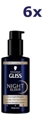 Produktbild von 6x Gliss Kur Serum 100ml Ultimate Repair Night Elixir