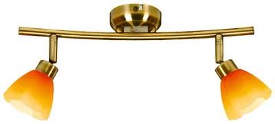 Productafbeelding van Wand-/plafondspots KANGO - 2xG9, 40W, patine/oranjegeel
