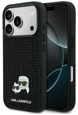 Obrázok produktu pre Puzdro Karl Lagerfeld s kryštálmi Karl&Choupette pre iPhone 17 Pro - čierne