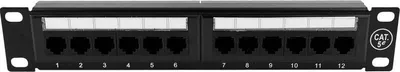 Image de ALANTEC Panneau de brassage 12 ports UTP 10" 1U cat 5E noir