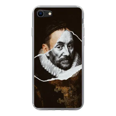 Produktbild von MuchoWow® Handyhülle Schutzhülle Hülle für iPhone 7 Wilhelm von Oranien - Alte Meister - Adriaen Thomasz Silikon Softcase Handy Hülle - Kartenhalter