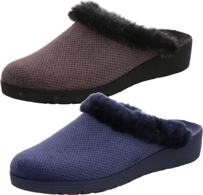 Produktbild von Rohde 2334 Roma Damen Pantoffeln Hausschuhe Warmfutter, Größe:40 EU, Farbe:Grau