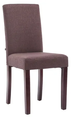 Produktbild von CLP Esszimmerstuhl Ina Stoff mit hoher Rückenlehne braun Gestell Farbe cappuccino