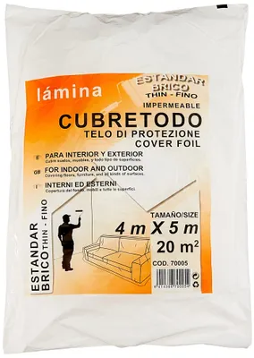 Productafbeelding van Rodapin 70005 Standaard folie, afmetingen 4 x 5 meter, merk BRICO