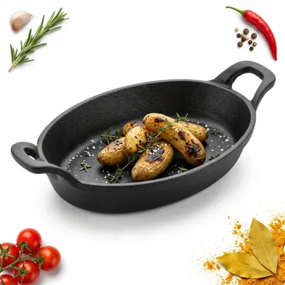 Produktbild von Sokomedica Gusseiserne Auflaufform Servierform Schwarz 27,8 cm