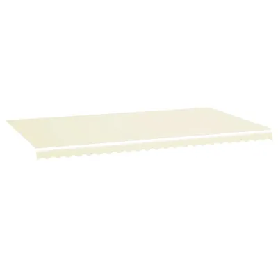 A cream-colored awning is shown against a white background.
