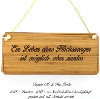 Produktbild von Mr. & Mrs. Panda Schild Hückeswagen - Geschenk, Reklameschild, wandtafel, Hinweisschild, Shabby, Geschenkidee, Wegweiser, Graviert, Landhaus, Türschild