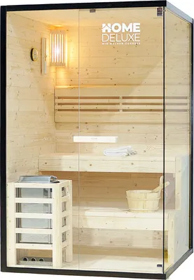 Produktbild von HOME DELUXE Traditionelle SHADOW M – 120x120x190 cm inkl. 3,6 kW Saunaofen